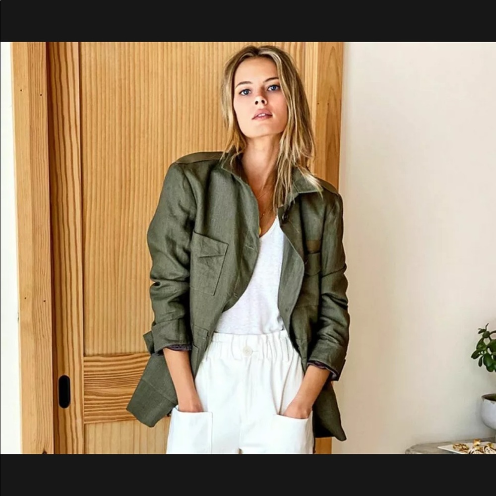 New Emerson Fry XS Little Army Jacket Linen